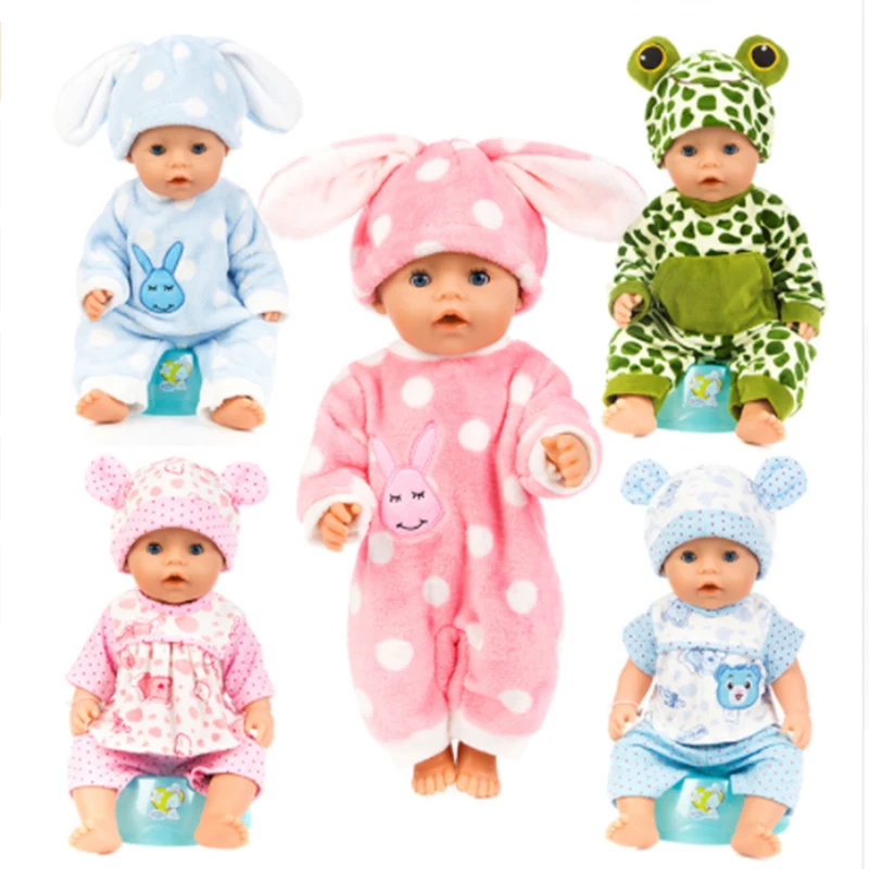 Фото Кукольная одежда для новорожденных 15 цветов 18 дюймов 43 см девочка мальчик кролик