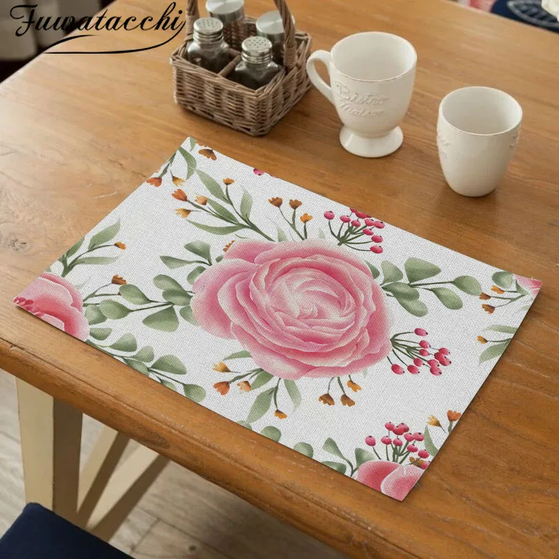 Fuwatacchi Beautiful Flowers Pattern Table Mat Waterproof Polyester Placemat Drink Coasters Kitchen Accessories Decoration Home
Fuwatacchi Beautiful Flowers Pattern Table Mat Waterproof Polyester Placemat Drink Coasters Kitchen Accessories Decoration Home