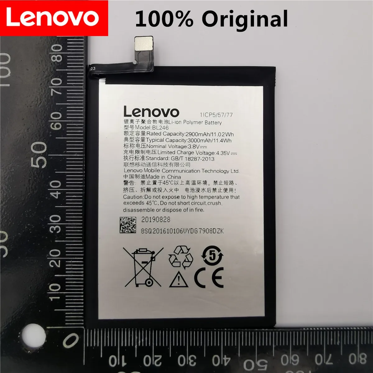 100% Оригинальный Новый аккумулятор для Lenovo Z90 батарея BL246 Vibe Shot Z90A40 телефона с