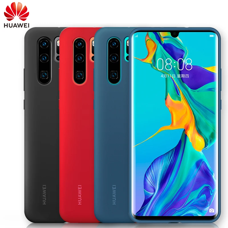 Официальный чехол huawei P30 Pro Чехол силиконовый с логотипом P 30 Мягкий Роскошный 360