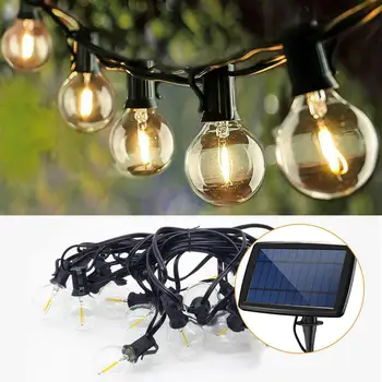 Solar G40 LED String Lights with 25 Clear LED Bulbs, 1 Pack 25ft Outdoor Garden String Lights Waterproof Hanging String Lighting
Solar G40 LED String Lights with 25 Clear LED Bulbs, 1 Pack 25ft Outdoor Garden String Lights Waterproof Hanging String Lighting