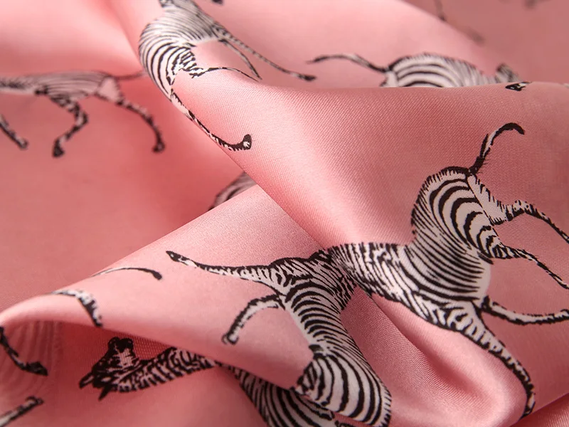Luxury Silk Plaid Scarf - Soft Satin Neck Tie Hair Band for Women