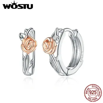 WOSTU Real 925 Sterling Silver Rose Vine Hoop Earrings Rose Gold Earrings For Women Fashion Wedding Silver Jewelry CQE971
WOSTU Real 925 Sterling Silver Rose Vine Hoop Earrings Rose Gold Earrings For Women Fashion Wedding Silver Jewelry CQE971