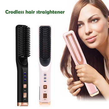 Crodless Hair Straightener Brush USB Rechargeable Hot Comb Straightener Heating Hot Combs Portable Professional Hair Flat Irons
Crodless Hair Straightener Brush USB Rechargeable Hot Comb Straightener Heating Hot Combs Portable Professional Hair Flat Irons