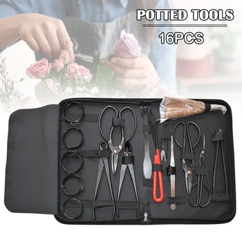 16Pcs Garden Bonsai Tool Set Carbon Steel Kit Cutter Scissors with Nylon Case @LS
16Pcs Garden Bonsai Tool Set Carbon Steel Kit Cutter Scissors with Nylon Case @LS