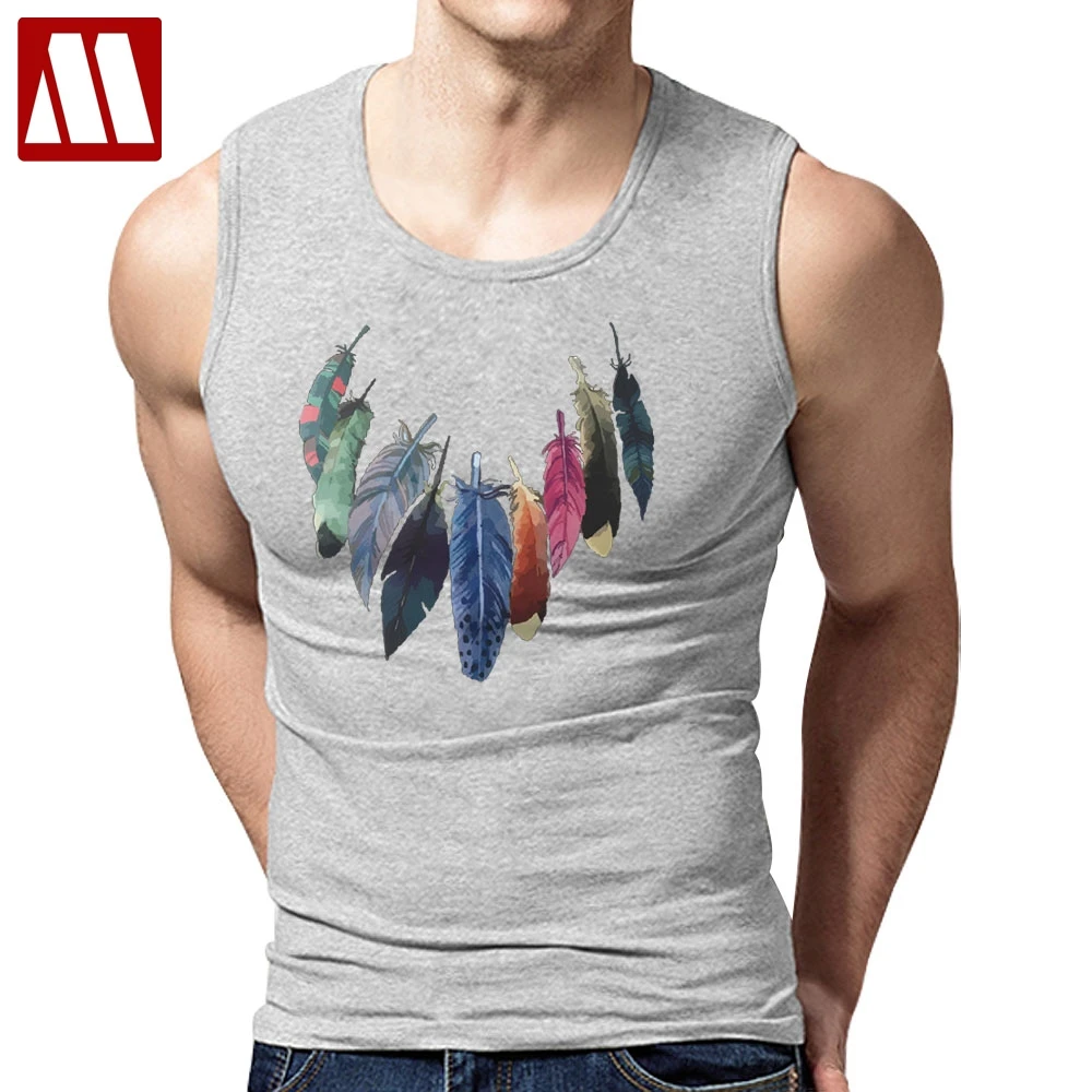 Fashion Feather Necklace Printing Vest Brand High Quality 100% Cotton Men's Tank Tops Summer Male Bodybuilding Undershirts Vests
Fashion Feather Necklace Printing Vest Brand High Quality 100% Cotton Men's Tank Tops Summer Male Bodybuilding Undershirts Vests