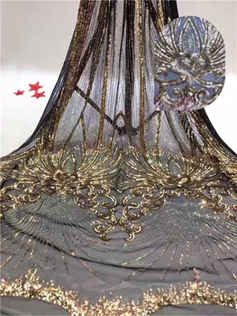 high quality sequence French Nigerian sequins net lace African tulle mesh sequence lace fabric for party dress 5 yards/lot
high quality sequence French Nigerian sequins net lace African tulle mesh sequence lace fabric for party dress 5 yards/lot