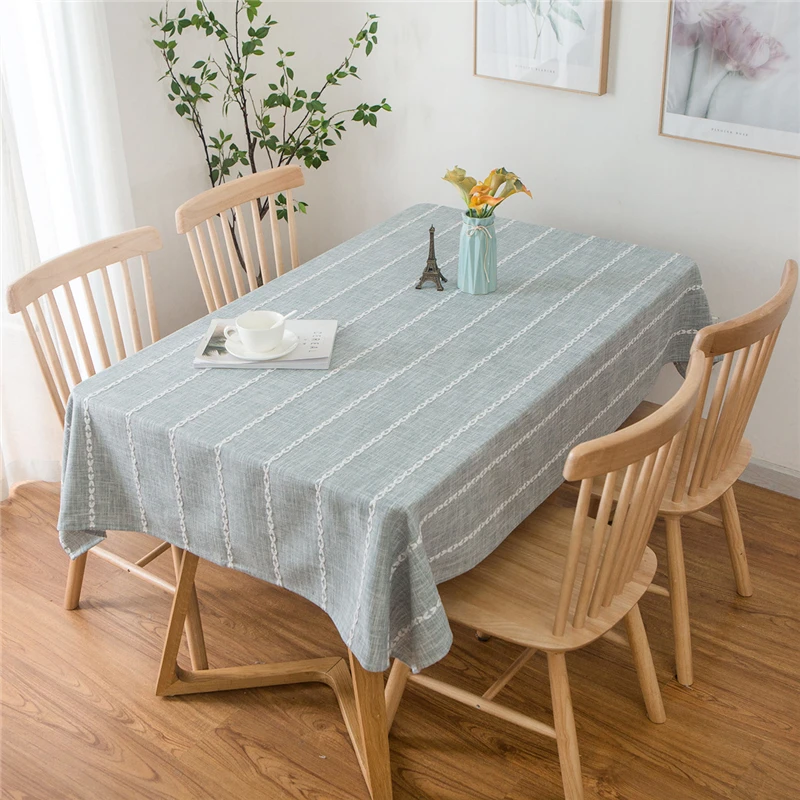 Simple Striped Solid Color Tablecloth Wedding Party Embroidery Table Cover Polyester Dinner Tea Rectangular Tablecloths
Simple Striped Solid Color Tablecloth Wedding Party Embroidery Table Cover Polyester Dinner Tea Rectangular Tablecloths