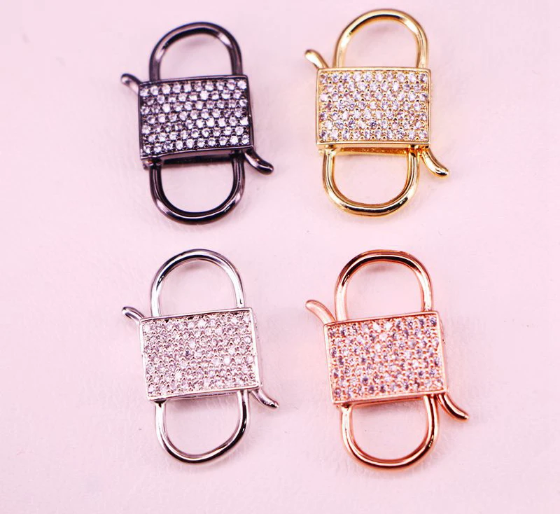 4PCS, Metal Jewelry Clasps CZ Clasps Lock Carabiner End Connectors Charm For Jewelry Making Components Accessories
4PCS, Metal Jewelry Clasps CZ Clasps Lock Carabiner End Connectors Charm For Jewelry Making Components Accessories