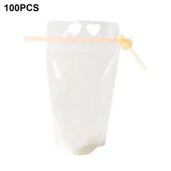 100PCS Disposable Drink Pouch Set Food Storage Bag Fresh-keeping Bag Straws Reclosable Drink Storage Bags For Juice
100PCS Disposable Drink Pouch Set Food Storage Bag Fresh-keeping Bag Straws Reclosable Drink Storage Bags For Juice
