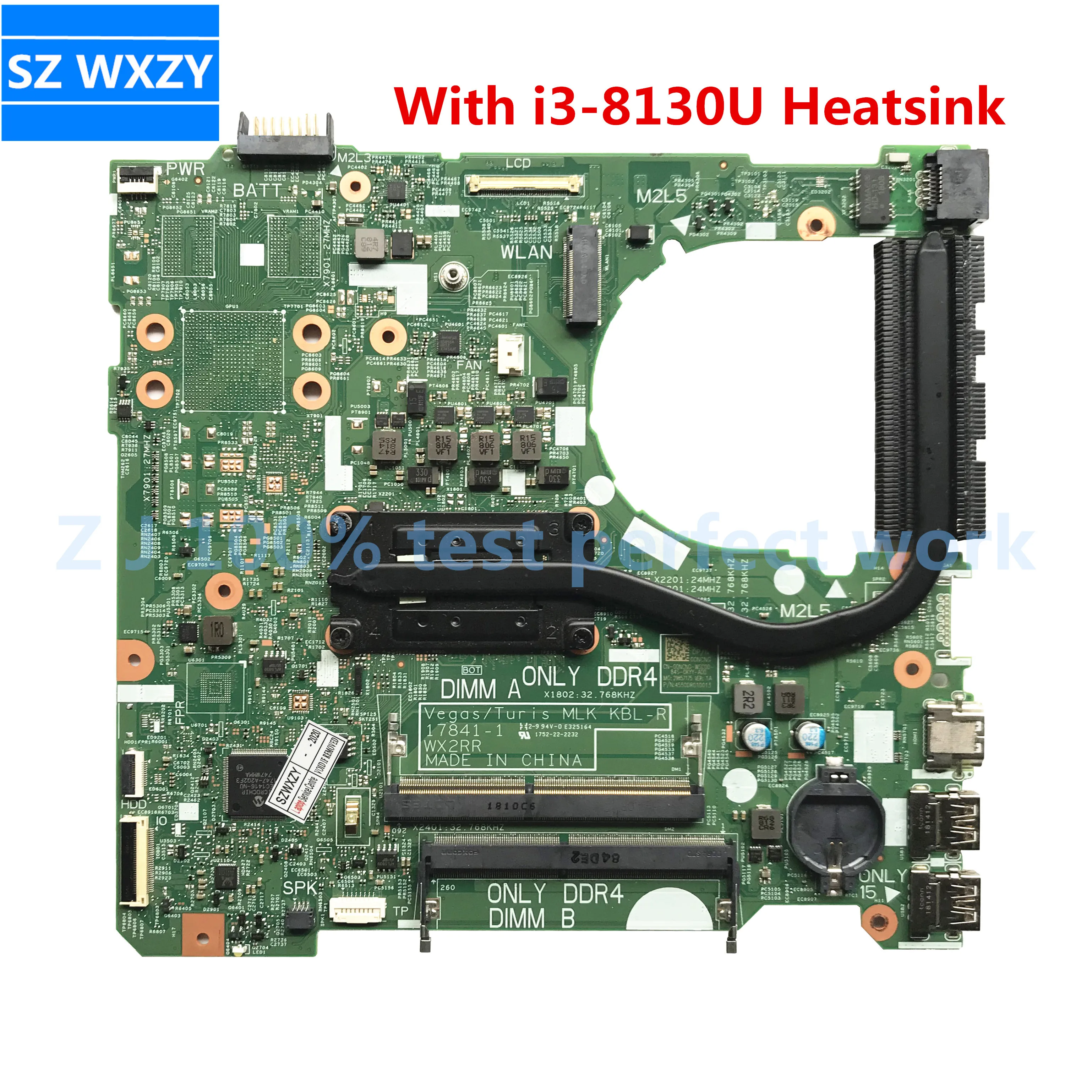 Для Dell Inspiron 3576 3578 Материнская плата ноутбука CN-00NCNG 00NCNG 0NCNG с i3-8130U Процессор DDR4 17841-1