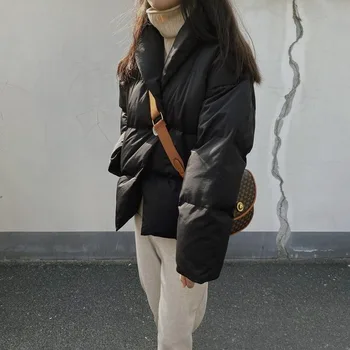 Autumn and Winter 2019 Round Neck Ins Color Contrast Short Coat Long Sleeve Casual Drawstring Cotton Padded Jackets Bakery Women
Autumn and Winter 2019 Round Neck Ins Color Contrast Short Coat Long Sleeve Casual Drawstring Cotton Padded Jackets Bakery Women