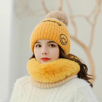 Fashion Winter Women's Hat Scarf Set of Hat And Scarf For Women Girl Warm Beanies Hat For Girl Ring Scarf Pompoms Winter Hats
Fashion Winter Women's Hat Scarf Set of Hat And Scarf For Women Girl Warm Beanies Hat For Girl Ring Scarf Pompoms Winter Hats