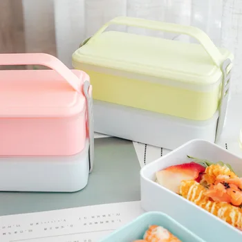 1200ml Double Layer lunch box microwavable Japanese style Plastic containers for food Portable handle Rectangle Food Containers
1200ml Double Layer lunch box microwavable Japanese style Plastic containers for food Portable handle Rectangle Food Containers