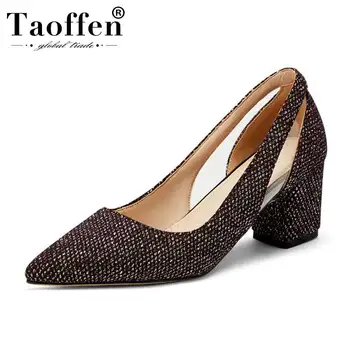 Taoffen Size 33-48 New Design Women Party Pumps Spring Bling Leather Fashion Wedding Shoes Shallow Female Pumps Footwear
Taoffen Size 33-48 New Design Women Party Pumps Spring Bling Leather Fashion Wedding Shoes Shallow Female Pumps Footwear