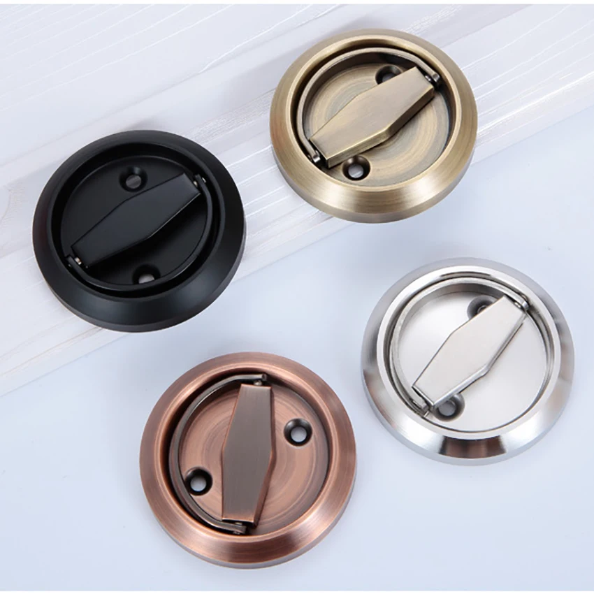 

Stainless Steel 304 Corridor Door Locks Doorknobs Cabinet Furniture Hidden Recessed Cup Install Privacy Sliding Door Lock