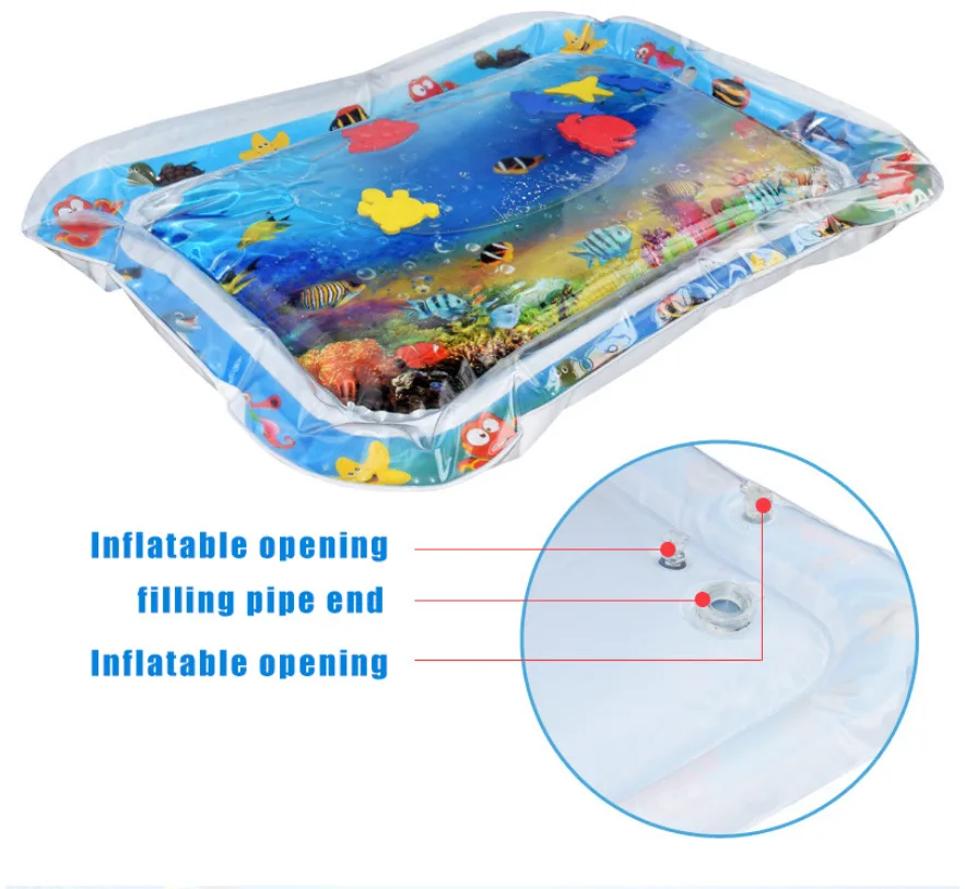 2020 Inflatable Infants Tummy Time Activity Mat Baby Play Water Mat Toys for Baby Fun Activity Play Center Baby Toddler Toys