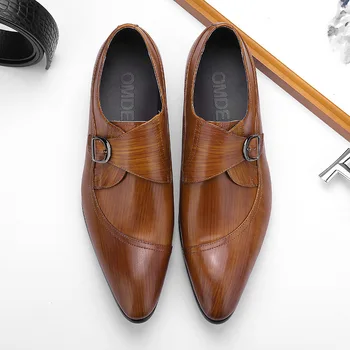 Mens Formal Shoes Genuine Leather Dress Shoes Monk Strap Pointed Toe Slip On Shoes Men Oxford Chaussures Hommes Shoes Men H16
Mens Formal Shoes Genuine Leather Dress Shoes Monk Strap Pointed Toe Slip On Shoes Men Oxford Chaussures Hommes Shoes Men H16