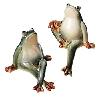 2Pcs Pastoral Frogs Adornment Ceramics Crafts Frogs Model Decoration Green Adornment Frogs Model Festival Decor for Home Yard
2Pcs Pastoral Frogs Adornment Ceramics Crafts Frogs Model Decoration Green Adornment Frogs Model Festival Decor for Home Yard