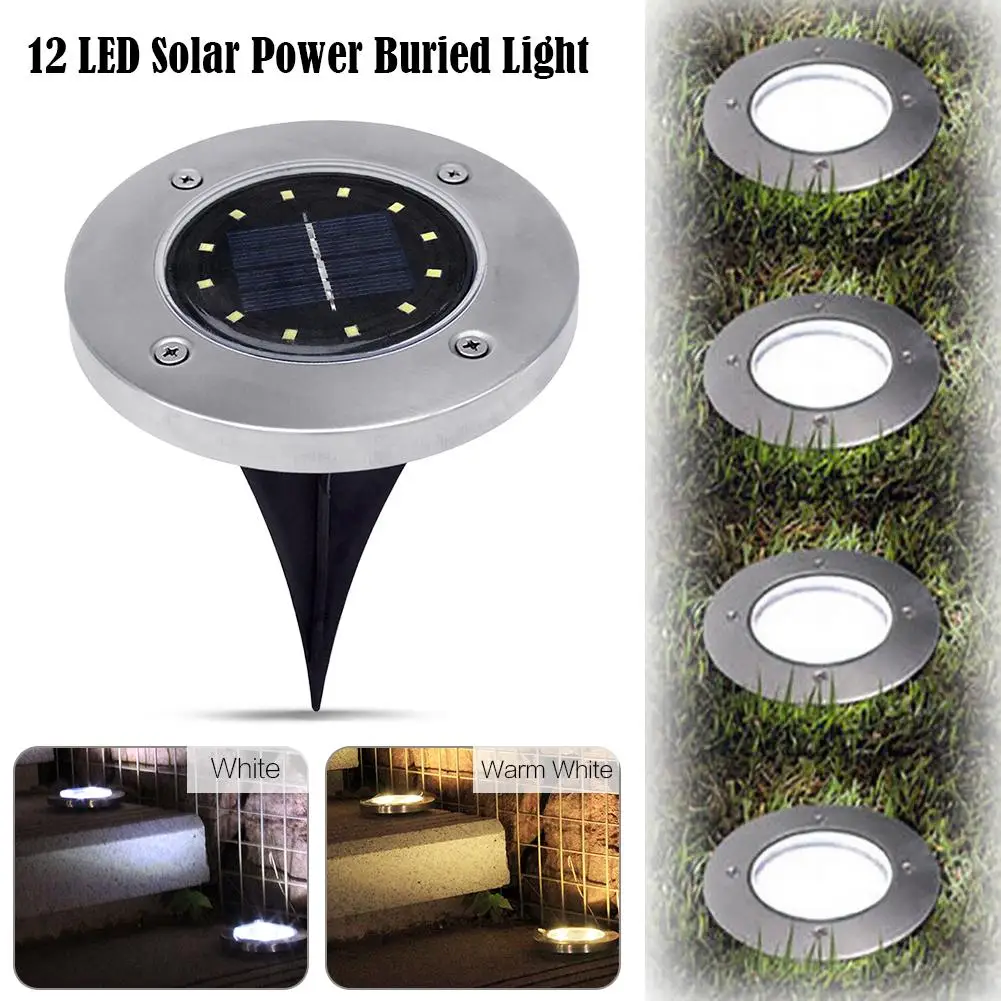 Underground Light 12 LED Solar Power Buried Light Under Ground Lamp Outdoor Camping Path Way Garden Lawn Yard Outdoor Lighting
Underground Light 12 LED Solar Power Buried Light Under Ground Lamp Outdoor Camping Path Way Garden Lawn Yard Outdoor Lighting