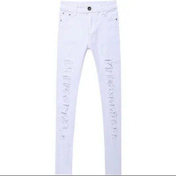 Fashion ladies Cotton Denim Ripped Punk Cut-out Women Sexy Skinny pants Jeans Leggings plus size Trousers Black / White
Fashion ladies Cotton Denim Ripped Punk Cut-out Women Sexy Skinny pants Jeans Leggings plus size Trousers Black / White