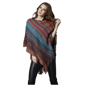 Women's New Fashion Spring Autumn Casual O-neck Loose Tassel Cloak Shawl Knitted Sweaters Stripe Irregularity Pullovers Overcoat
Women's New Fashion Spring Autumn Casual O-neck Loose Tassel Cloak Shawl Knitted Sweaters Stripe Irregularity Pullovers Overcoat