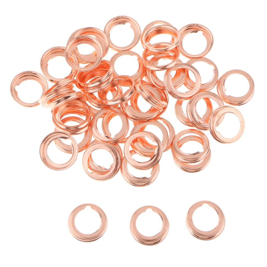 LOT OF 50 COPPER METAL OIL DRAIN PLUG WASHERS GASKETS For NISSAN12MM LOT OF 50 COPPER METAL OIL DRAIN PLUG WASHERS GASKETS For NISSAN12MM