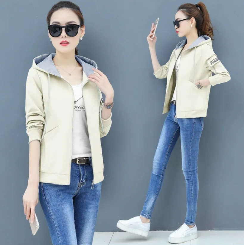 2019 Spring And Autumn New Style Hooded Short Coat Women's Korean-style Casual Graceful Tops Early Autumn Versatile Students Tid
2019 Spring And Autumn New Style Hooded Short Coat Women's Korean-style Casual Graceful Tops Early Autumn Versatile Students Tid