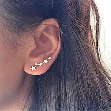 Gwiazda kolczyki Trend proste kobiety Moda ucha pierścień biżuteria Boucles Aretes kolczyki kobiet pendientes Mujer Moda(China)