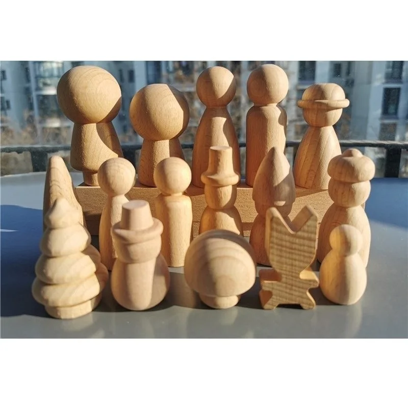 16pcs Children Handmade Painting Wooden Peg Dolls Mushroom Trees Snowman/ Kids Unpaint Wooden Doll Toy DIY Drawing Craft Gift
16pcs Children Handmade Painting Wooden Peg Dolls Mushroom Trees Snowman/ Kids Unpaint Wooden Doll Toy DIY Drawing Craft Gift