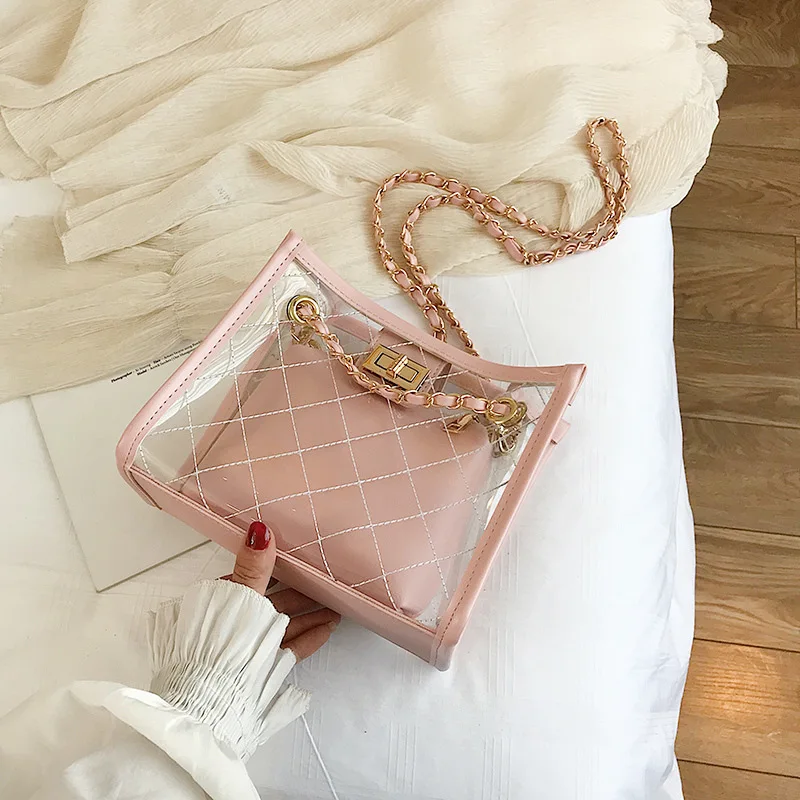 2019 new JIULIN high-quality Korean version of the wild chain transparent jelly crossbody shoulder women bags Ladies' small bag
2019 new JIULIN high-quality Korean version of the wild chain transparent jelly crossbody shoulder women bags Ladies' small bag