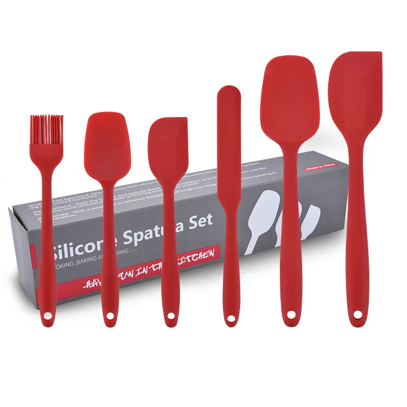 6 Piece Set Kitchen Utensil Set High Quality Silicone Cream Scraper Best Selling Baking Tools Spatula Oil Brush Kitchenware Set
6 Piece Set Kitchen Utensil Set High Quality Silicone Cream Scraper Best Selling Baking Tools Spatula Oil Brush Kitchenware Set
