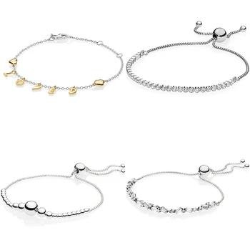 Shine Loved Scrip String Of Beads Classic Tennis Glacial Beauty Bracelet Fit Fine Bangle 925 Sterling Silver DIY Bead Charms
Shine Loved Scrip String Of Beads Classic Tennis Glacial Beauty Bracelet Fit Fine Bangle 925 Sterling Silver DIY Bead Charms