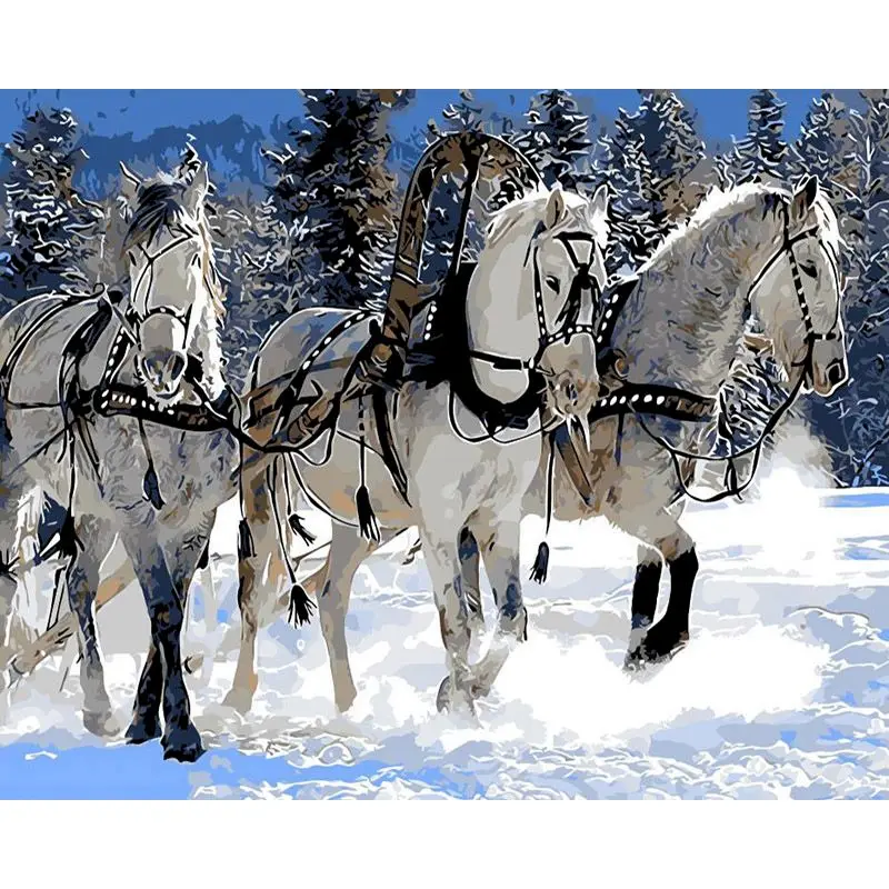 GATYZTORY Frame DIY Painting By Numbers Horses Animal HandPainted Oil Painting Drawing On Canvas Home Decor Accessories
GATYZTORY Frame DIY Painting By Numbers Horses Animal HandPainted Oil Painting Drawing On Canvas Home Decor Accessories
