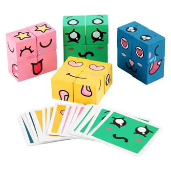 Children Wooden Expression Puzzle Magic Cube Building Blocks Montessori Educational Toys Logical Thinking Parent-child Gift
Children Wooden Expression Puzzle Magic Cube Building Blocks Montessori Educational Toys Logical Thinking Parent-child Gift