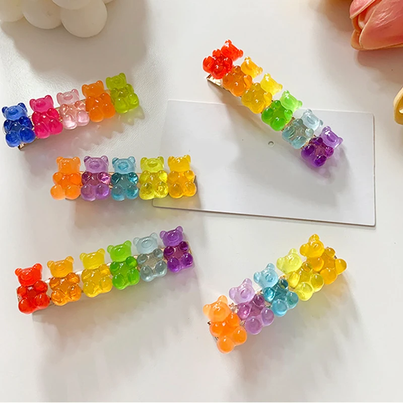Cute Candy Color Little Bear Barrettes Colorful Little Bears Hair Clip Hairpins Jelly Color Gummy Hair Clips Hair Accessories
Cute Candy Color Little Bear Barrettes Colorful Little Bears Hair Clip Hairpins Jelly Color Gummy Hair Clips Hair Accessories