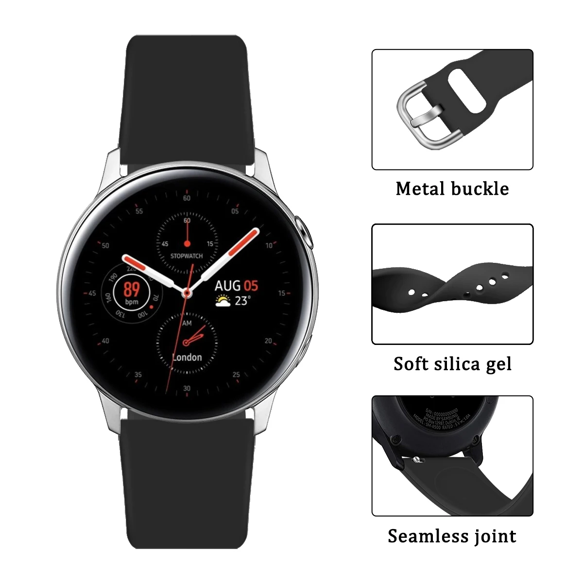 For Samsung Galaxy Watch Active 2 Watch band Colorful Flexible Soft Silicone Replacement Watch Strap 20mm For Samsung Galaxy
For Samsung Galaxy Watch Active 2 Watch band Colorful Flexible Soft Silicone Replacement Watch Strap 20mm For Samsung Galaxy