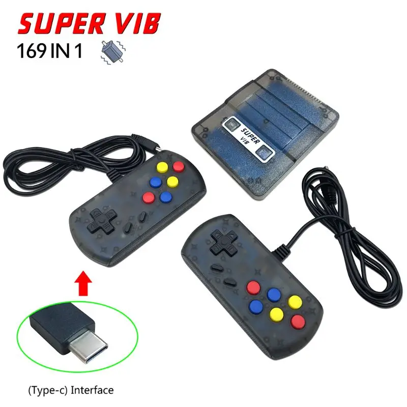 1Set Super VIB Vibration 8 Bit 169 in 1 TV SENS Game Machine Home Nostalgic Double Gaming Controllers Video Game Console Host
1Set Super VIB Vibration 8 Bit 169 in 1 TV SENS Game Machine Home Nostalgic Double Gaming Controllers Video Game Console Host