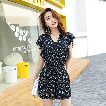 Women 2020 Summer V-Neck Ruffle Shorts Floral Print Wrap Romper Bodysuit Female Fashion Retro Floral Print Rompers Jumpsuit L111
Women 2020 Summer V-Neck Ruffle Shorts Floral Print Wrap Romper Bodysuit Female Fashion Retro Floral Print Rompers Jumpsuit L111