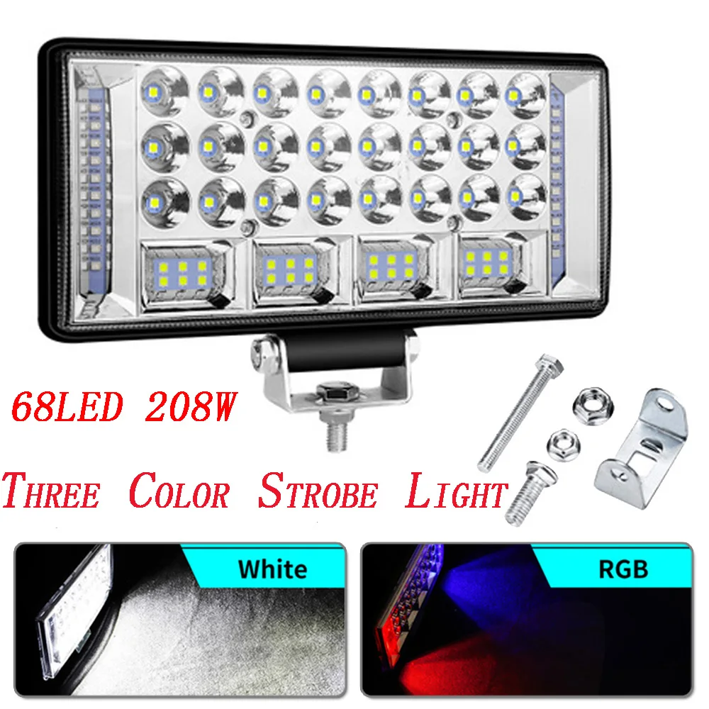 1pc 9V-30V 208W Car Truck Off-Road Vehicle 3-Color Flashing LED Work Light Fog Lamp 6000LM 6000K Tractor 4WD Work Light
1pc 9V-30V 208W Car Truck Off-Road Vehicle 3-Color Flashing LED Work Light Fog Lamp 6000LM 6000K Tractor 4WD Work Light