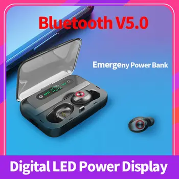 Bluetooth 5.0 Earbuds Wireless Headset Deep Bass 5D Stereo Earphones Touch Control With LED Display Charging Box
Bluetooth 5.0 Earbuds Wireless Headset Deep Bass 5D Stereo Earphones Touch Control With LED Display Charging Box