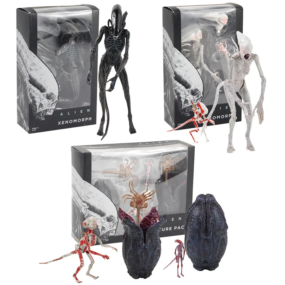 Экшн Фигурка Инопланетянин против предаторов Neomorph Xenomorph Facehugger Chestburster упаковка с
