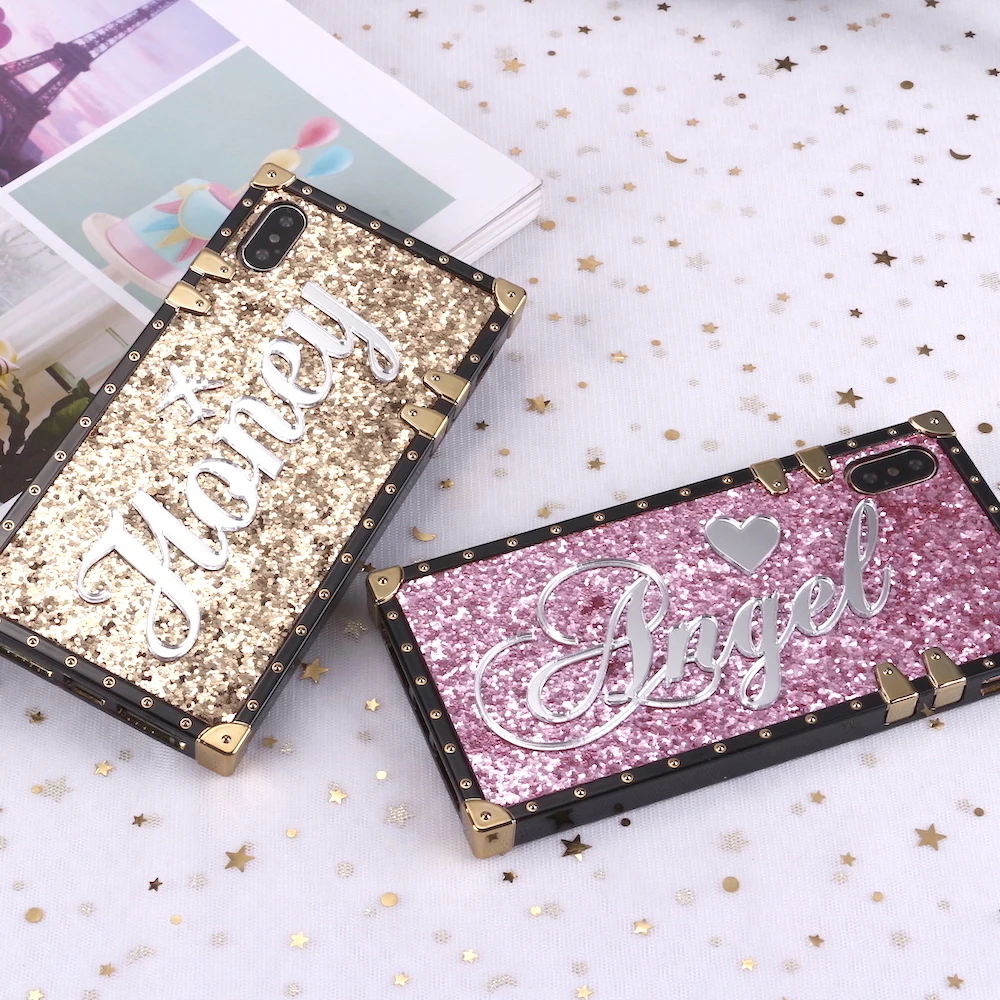 Customized Glitter Phone Case Personalized Name Bling Trunk Luxury Case Cover For iPhone 6 6S 7Plus 8Plus 7 8 XR X XS Max 
Customized Glitter Phone Case Personalized Name Bling Trunk Luxury Case Cover For iPhone 6 6S 7Plus 8Plus 7 8 XR X XS Max