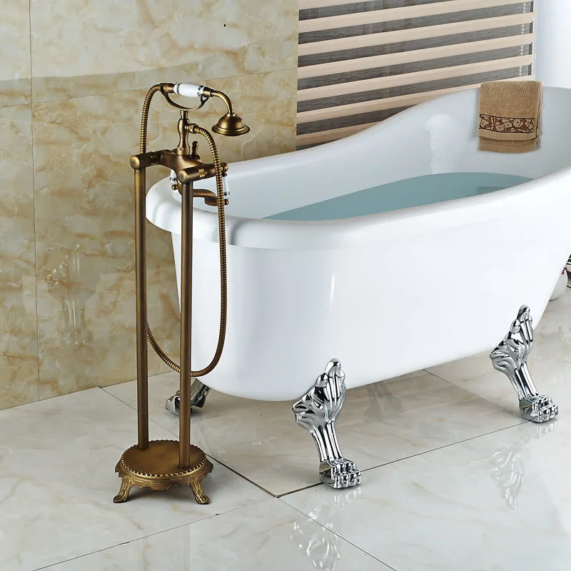 Double handle, floor mounted, cascade bath, faucet, brass, old bathroom filling
Double handle, floor mounted, cascade bath, faucet, brass, old bathroom filling