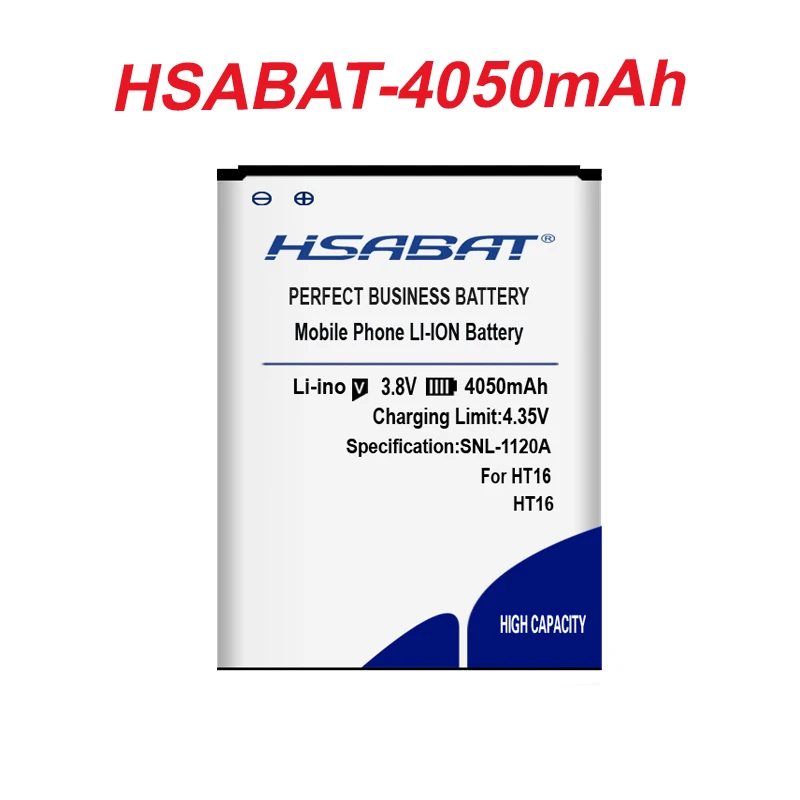 HSABAT 4050mAh Original Mobile Phone Replacement Battery for HOMTOM HT16 use for HOMTOM HT16 Pro 
HSABAT 4050mAh Original Mobile Phone Replacement Battery for HOMTOM HT16 use for HOMTOM HT16 Pro