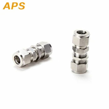 

Straight Stainless Steel Bulkhead Connector 6mm 8mm 10mm 1/4 3/8 1/2 Equal Double Ferrule OD Pipe Compression Fitting SS 304