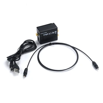 Digital Optical Coaxial Toslink Signal to Analog Audio Converter Adapter RCA Digital To Analog Audio Converter Black
Digital Optical Coaxial Toslink Signal to Analog Audio Converter Adapter RCA Digital To Analog Audio Converter Black