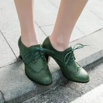 SARAIRIS 2020 Big size 43 chunky High Heels Pumps woman shoes retro British style brogue shoes women shoelaces
SARAIRIS 2020 Big size 43 chunky High Heels Pumps woman shoes retro British style brogue shoes women shoelaces