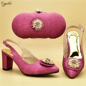 Latest fuchsia color spring/autumn design pump shoes with evening bag set for wedding/party 108-1 heel height 7cm
Latest fuchsia color spring/autumn design pump shoes with evening bag set for wedding/party 108-1 heel height 7cm