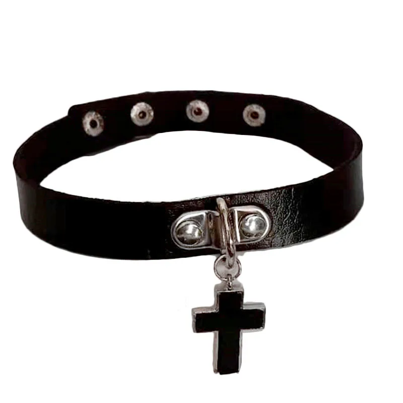 2023 Punk PU Leather Lock Key Heart Round Spike Rivet Collar Studded Choker Necklace Body Birthday Party Gift chocker Jewelry 12 2023 Punk PU Leather Lock Key Heart Round Spike Rivet Collar Studded Choker Necklace Body Birthday Party Gift chocker Jewelry 1